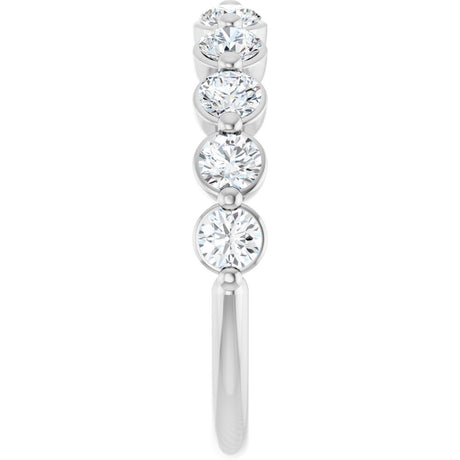 14K White Gold 1 CTW Lab-Grown Diamond Anniversary Band
