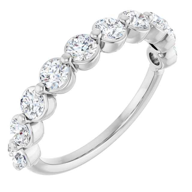14K White Gold 1 CTW Lab-Grown Diamond Anniversary Band