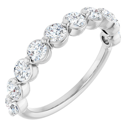 14K White Gold 1 CTW Lab-Grown Diamond Anniversary Band