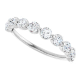 14K White 9/10 CTW Natural Diamond Anniversary Band