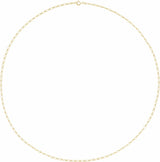 14K Yellow 1.5 mm Figaro 16" Chain