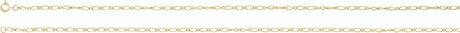 14K Yellow 1.5 mm Figaro 18" Chain