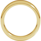 14K Yellow 8 mm Heavyweight Round-Edge Comfort-Fit Flat Band