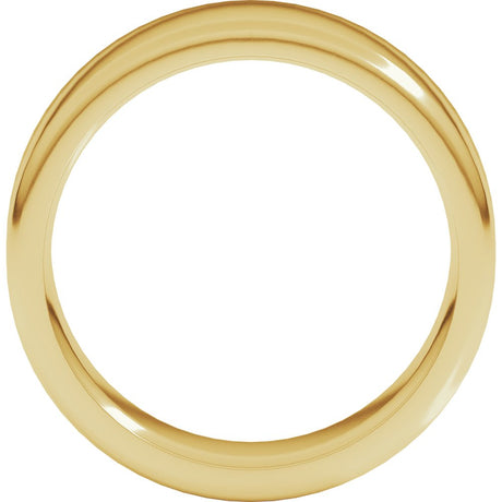 14K Yellow 8 mm Heavyweight Round-Edge Comfort-Fit Flat Band