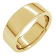14K Yellow 8 mm Heavyweight Round-Edge Comfort-Fit Flat Band Size 7