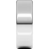 Sterling Silver 8 mm Heavyweight Round-Edge Comfort-Fit Flat Band Size 10.5