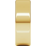 14K Yellow Gold 8 mm Heavyweight Round-Edge Comfort-Fit Flat Band Size 11.5