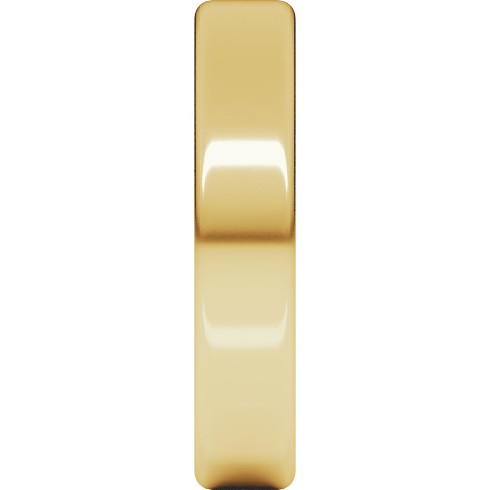 14K Yellow Gold 5 mm Heavyweight Round-Edge Comfort-Fit Flat Band Size 8.5