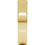 14K Yellow Gold 5 mm Heavyweight Round-Edge Comfort-Fit Flat Band Size 8.5