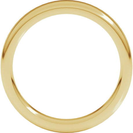 14K Yellow 5 mm Heavyweight Round-Edge Comfort-Fit Flat Band Size 8.5