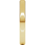 14K Yellow Gold 3 mm Heavyweight Round-Edge Comfort-Fit Flat Band Size 6.5
