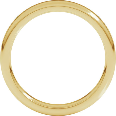 14K Yellow 4 mm Heavyweight Round-Edge Comfort-Fit Flat Band Size 10.5