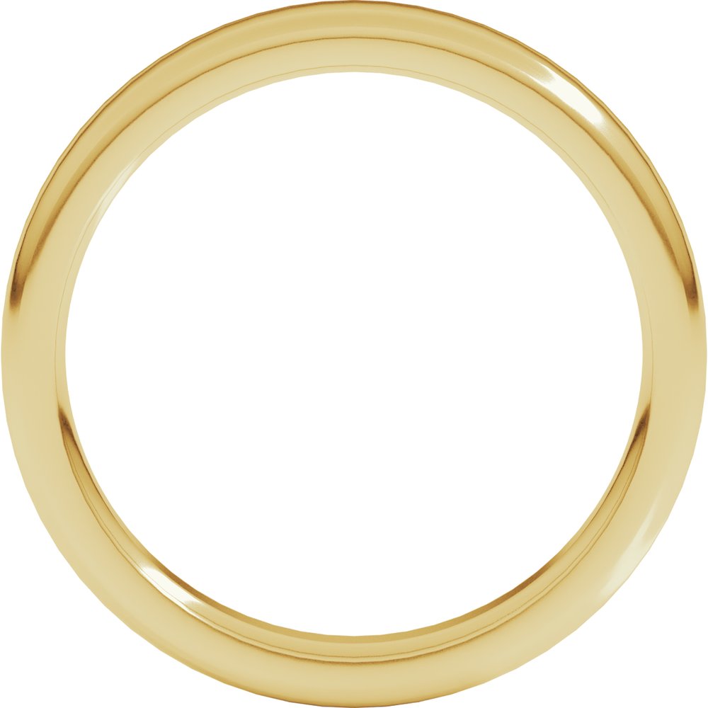 18K Yellow Gold 4 mm Heavyweight Round-Edge Comfort-Fit Flat Band Size 4.5
