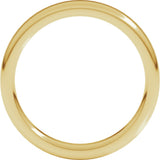 18K Yellow Gold 4 mm Heavyweight Round-Edge Comfort-Fit Flat Band Size 4.5