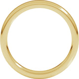 18K Yellow Gold 4 mm Heavyweight Round-Edge Comfort-Fit Flat Band Size 4.5
