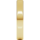 18K Yellow Gold 4 mm Heavyweight Round-Edge Comfort-Fit Flat Band Size 4.5