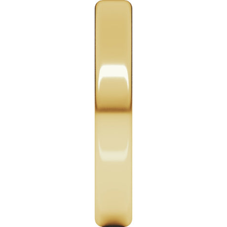 18K Yellow Gold 4 mm Heavyweight Round-Edge Comfort-Fit Flat Band Size 4.5