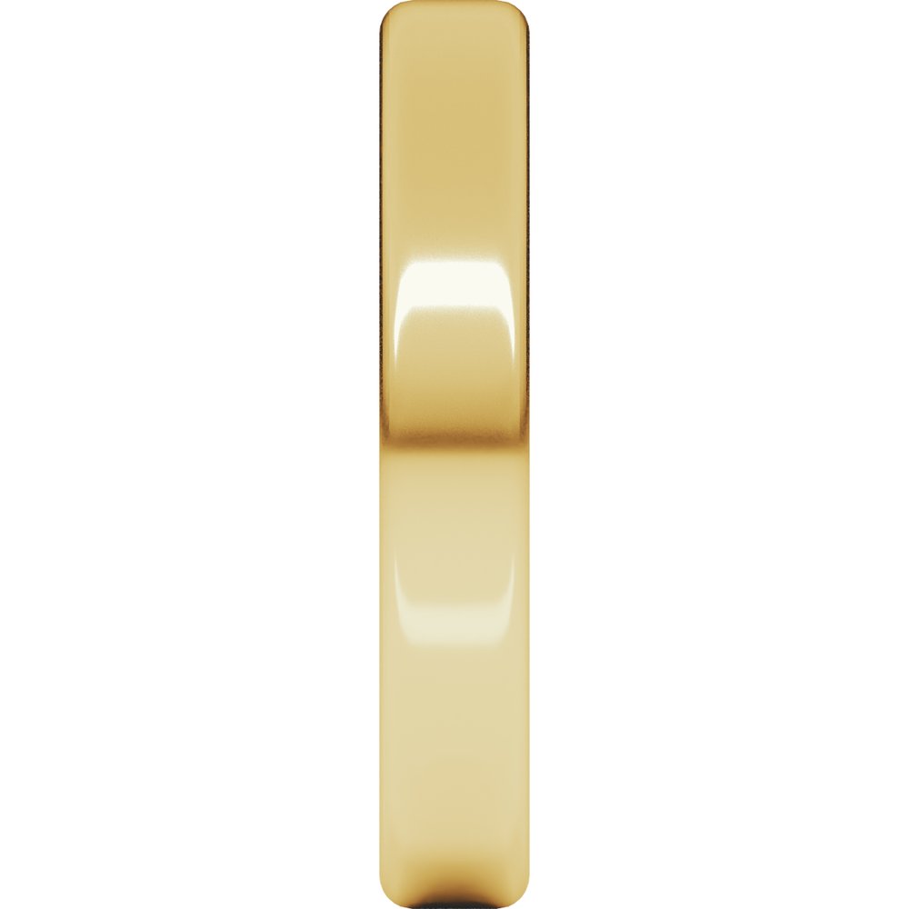 18K Yellow Gold 4 mm Heavyweight Round-Edge Comfort-Fit Flat Band Size 4.5