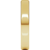 18K Yellow Gold 4 mm Heavyweight Round-Edge Comfort-Fit Flat Band Size 4.5