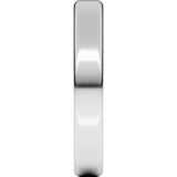 18K White 4 mm Heavyweight Round-Edge Comfort-Fit Flat Band Size 11