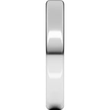 Platinum 4 mm Heavyweight Round-Edge Comfort-Fit Flat Band Size 5