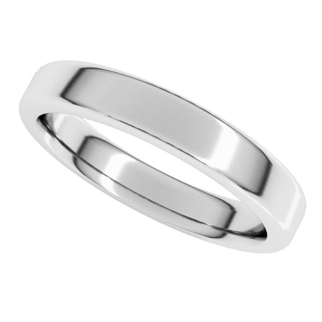 Platinum 4 mm Heavyweight Round-Edge Comfort-Fit Flat Band Size 5
