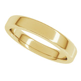 18K Yellow Gold 4 mm Heavyweight Round-Edge Comfort-Fit Flat Band Size 4.5
