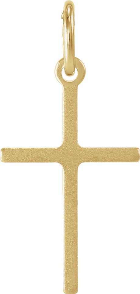 14K Yellow Gold 15.5x10 mm Cross Pendant