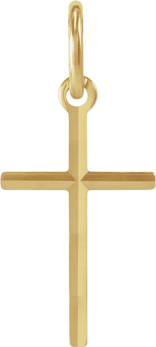 14K Yellow 13x8.5 mm Cross pendant