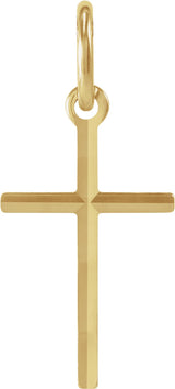 14K Yellow Gold 13x8.5 mm Cross pendant