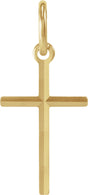 14K Yellow Gold 13x8.5 mm Cross pendant