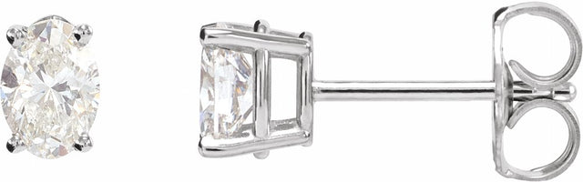 14K White Gold 1 1/2 CTW Lab-Grown Diamond Earrings