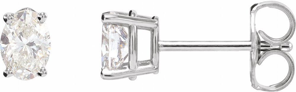 Sterling Silver 3/4 CTW Lab-Grown Diamond Earrings