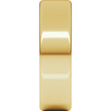 18K Yellow 7 mm Heavyweight Round-Edge Comfort-Fit Flat Band Size 10