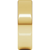 14K Yellow Gold 7 mm Heavyweight Round-Edge Comfort-Fit Flat Band Size 10