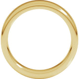 14K Yellow Gold 7 mm Heavyweight Round-Edge Comfort-Fit Flat Band Size 10