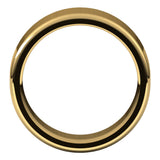 14K Yellow 9 mm Heavyweight Round-Edge Comfort-Fit Flat Band Size 9.5