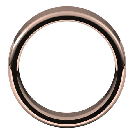 14K Rose Gold 9 mm Heavyweight Round-Edge Comfort-Fit Flat Band Size 9