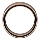 14K Rose Gold 9 mm Heavyweight Round-Edge Comfort-Fit Flat Band Size 9