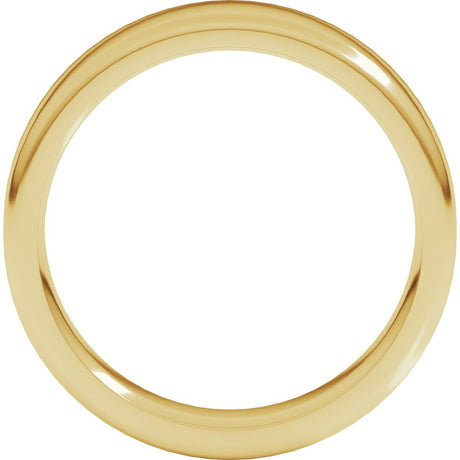 14K Yellow 6 mm Heavyweight Round-Edge Comfort-Fit Flat Band