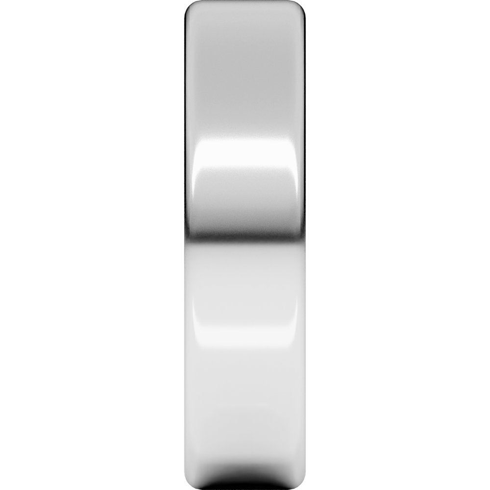 Platinum 6 mm Heavyweight Round-Edge Comfort-Fit Flat Band Size 9