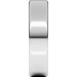 Platinum 6 mm Heavyweight Round-Edge Comfort-Fit Flat Band Size 9