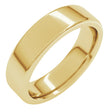 14K Yellow 6 mm Heavyweight Round-Edge Comfort-Fit Flat Band Size 9