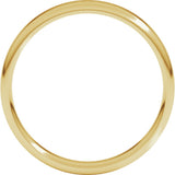 18K Yellow Gold 4 mm Lightweight Round-Edge Comfort-Fit Flat Band Size 6