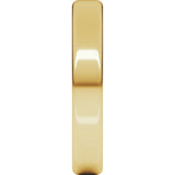 18K Yellow Gold 4 mm Lightweight Round-Edge Comfort-Fit Flat Band Size 6