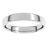 Sterling Silver 4 mm Lightweight Round-Edge Comfort-Fit Flat Band Size 6.5