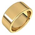 14K Yellow Gold 10 mm Heavyweight Round-Edge Comfort-Fit Flat Band Size 7