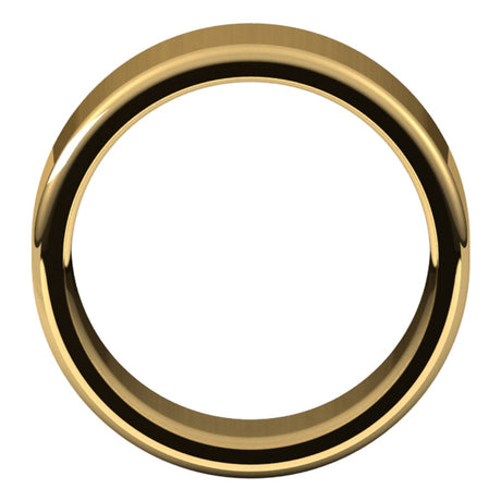 14K Yellow 10 mm Heavyweight Round-Edge Comfort-Fit Flat Band Size 13.5