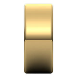 14K Yellow Gold 10 mm Heavyweight Round-Edge Comfort-Fit Flat Band Size 7