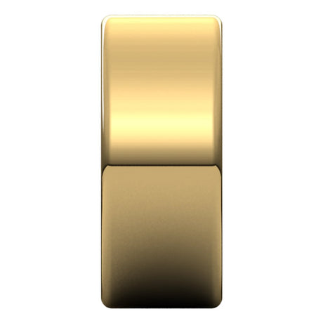 14K Yellow Gold 10 mm Heavyweight Round-Edge Comfort-Fit Flat Band Size 7